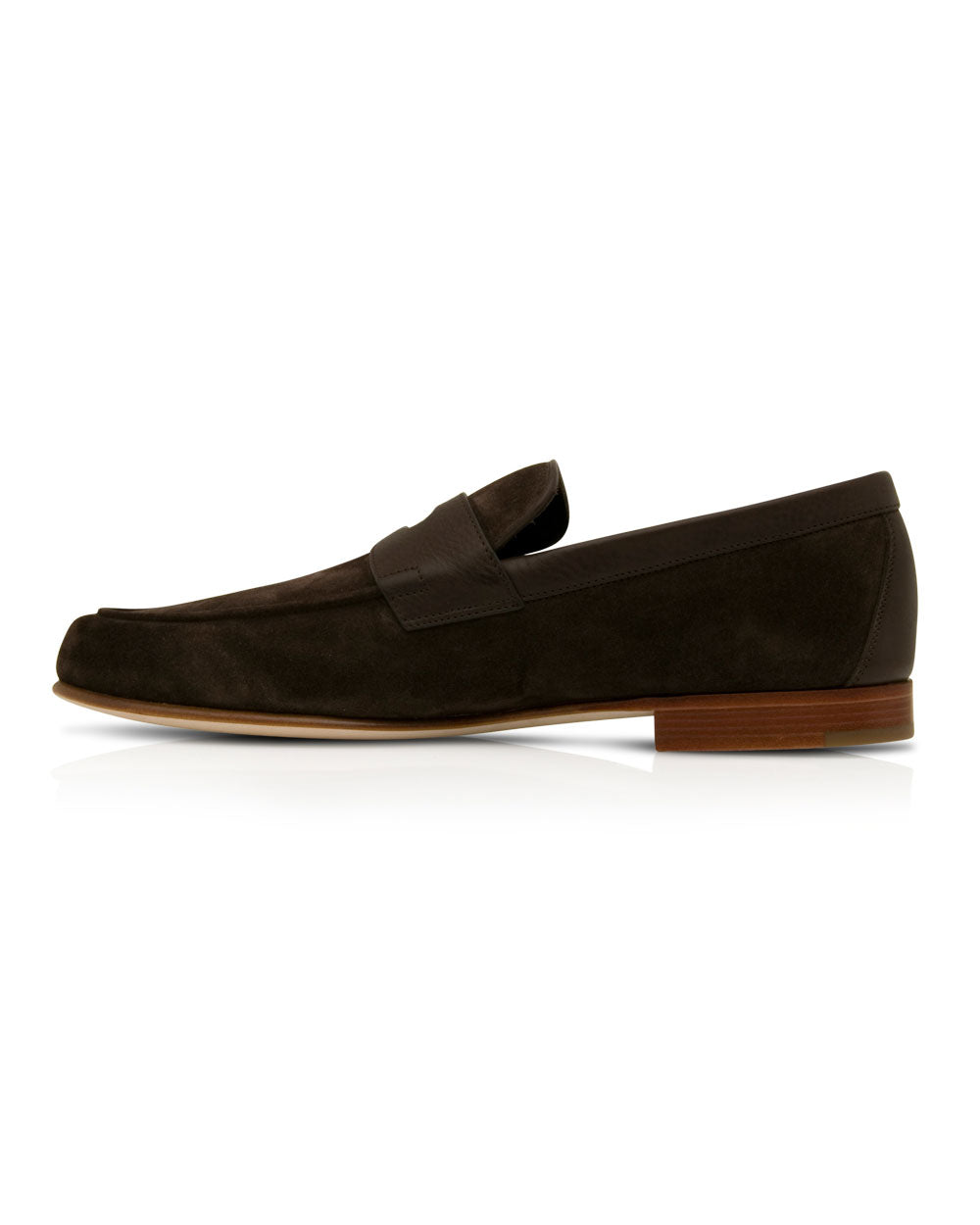 Hendra Suede Penny Loafer in Brown