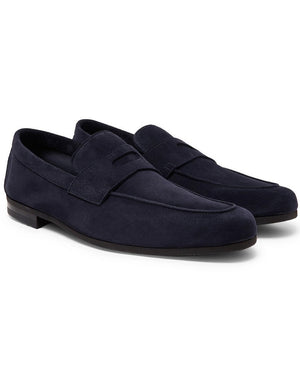 Thorne Suede Loafer in Navy