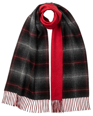 Cashmere Traditional Reversible Scarf in Check