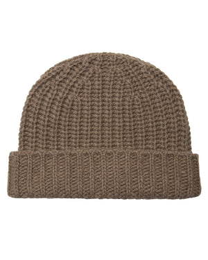Otter Ribbed Cashmere Beanie