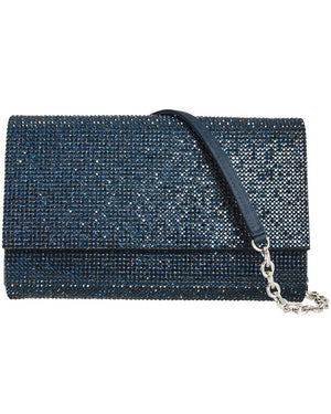 Fizzoni Crystal Clutch in Navy