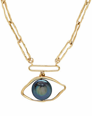 Bronze Eye Prezza Pearl Necklace