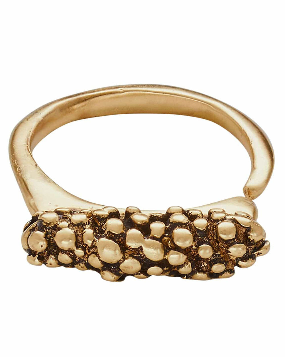 Caviar Bronze Adjustable Ring