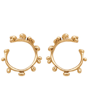 Ore Spiral Bronze Hoop Earrings