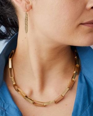 Paper Chain Bronze Necklace