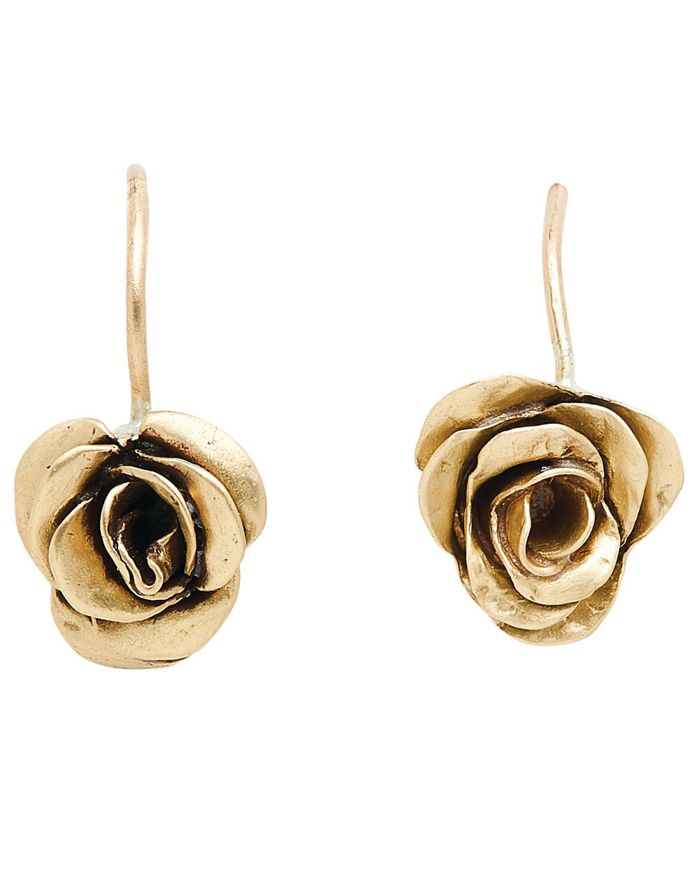 Petite Rose Bronze Earrings