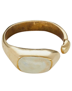 Pool Bronze Ivory Clay Ring