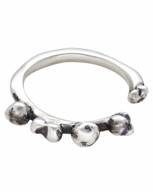 Ripple Sterling Silver Adjustable Ring