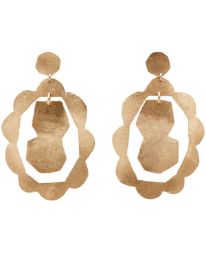 Scallop Mobile Bronze Earrings
