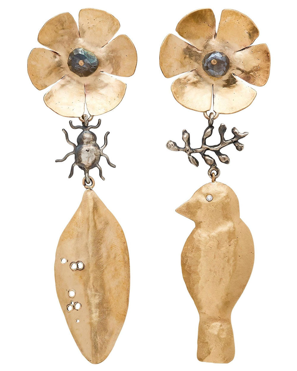 Secret Garden Bronze Drop Earrings
