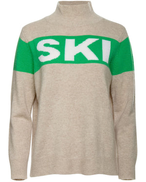 Ski Turtleneck in Green and Cream