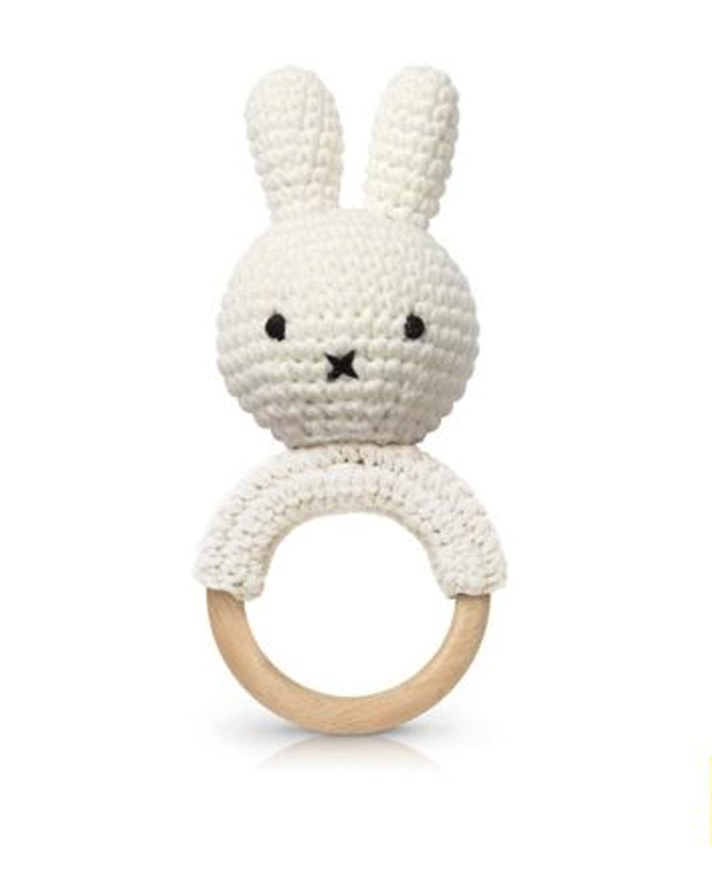 Miffy White Handmade Teether and Rattle