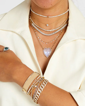 Diamond Flat Cuban Link Bracelet