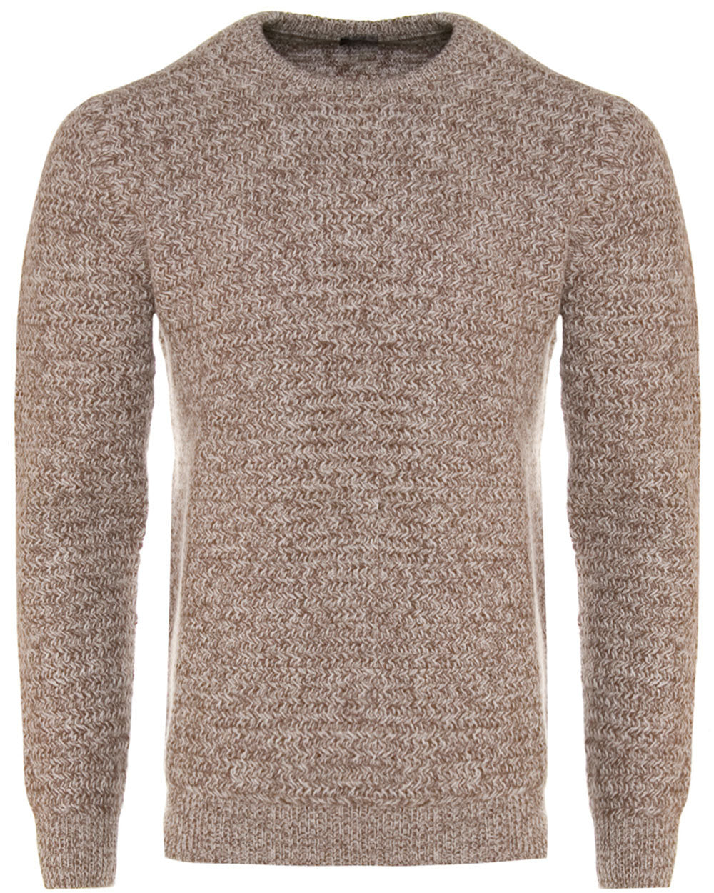 Brown Melange Crewneck Sweater