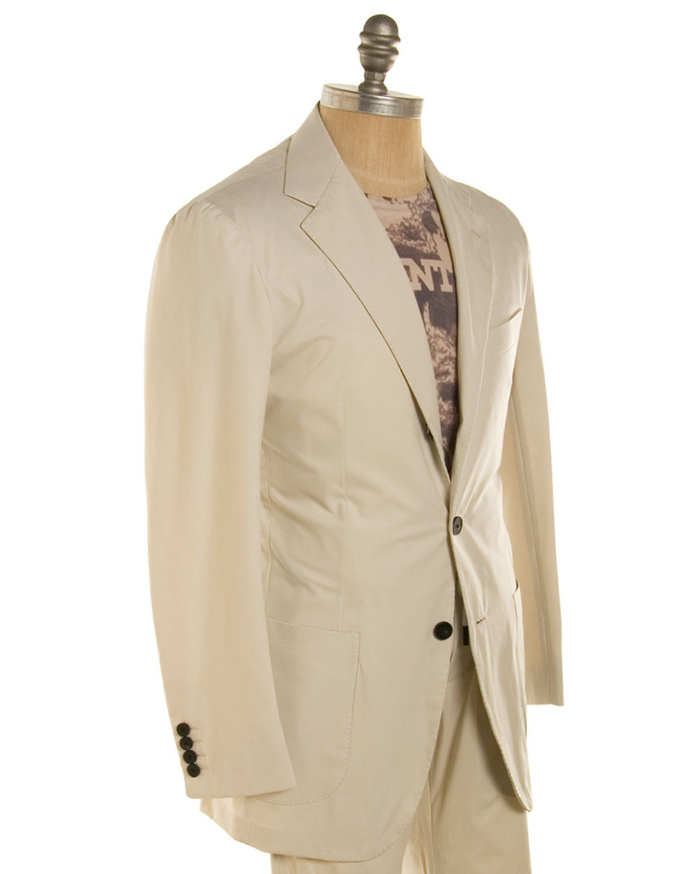 Cream Tech Fabric Suit
