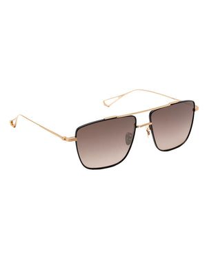 Bolden Sunglasses in Matte Black and 24K Titanium Mirrored
