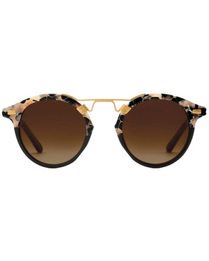 St. Louis Sunglasses in Crema to Black 24K
