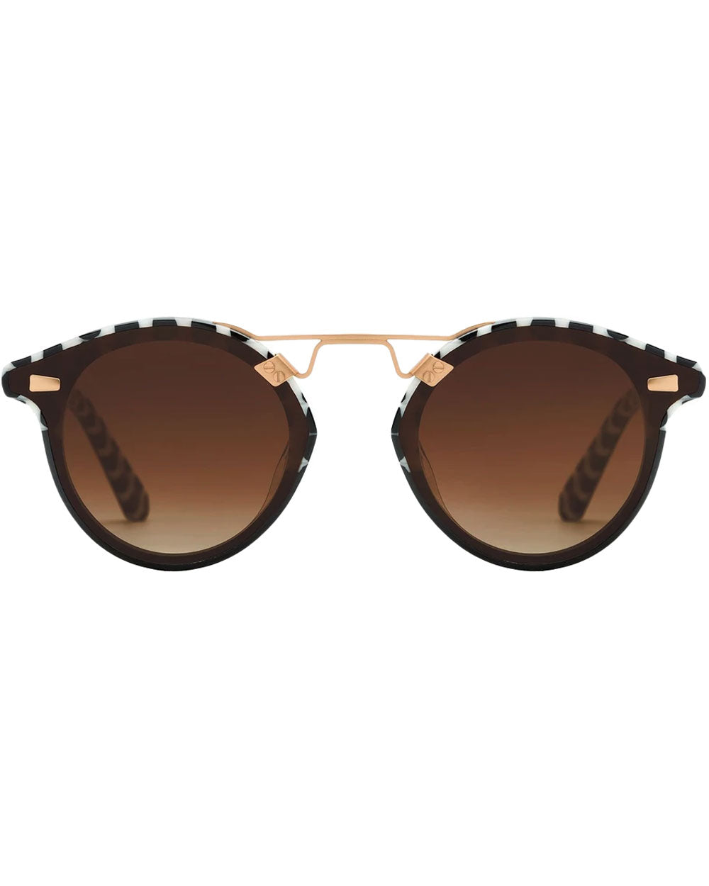 STL Nylon Sunglasses in Domino to Black