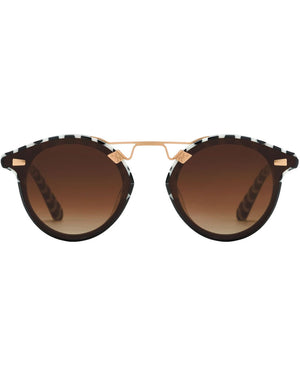 STL Nylon Sunglasses in Domino to Black