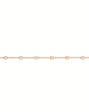 14k Rose Gold Diamond Connector Bracelet