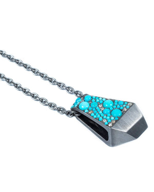 Diamond and Turquoise Facet Collection Necklace