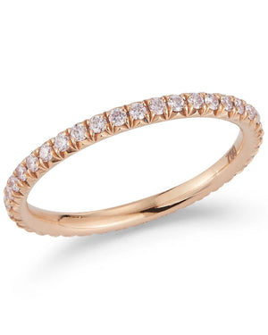 Rose Gold Pink Diamond Eternity Band Ring