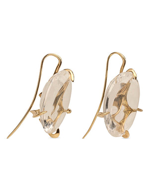 Crystal Quartz Brinco Envolto Earrings