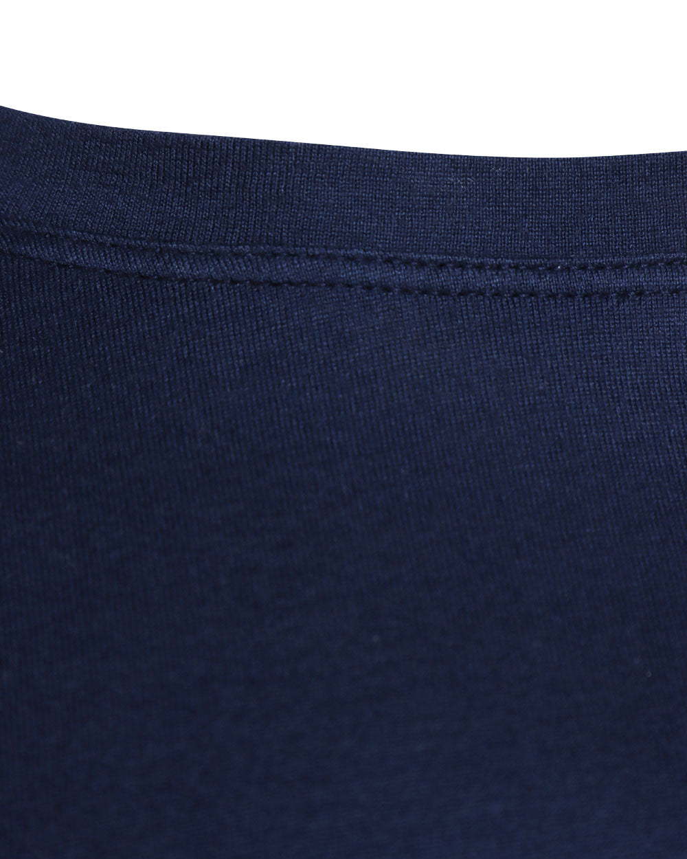 Blue Cotton Blend Short Sleeve T-Shirt