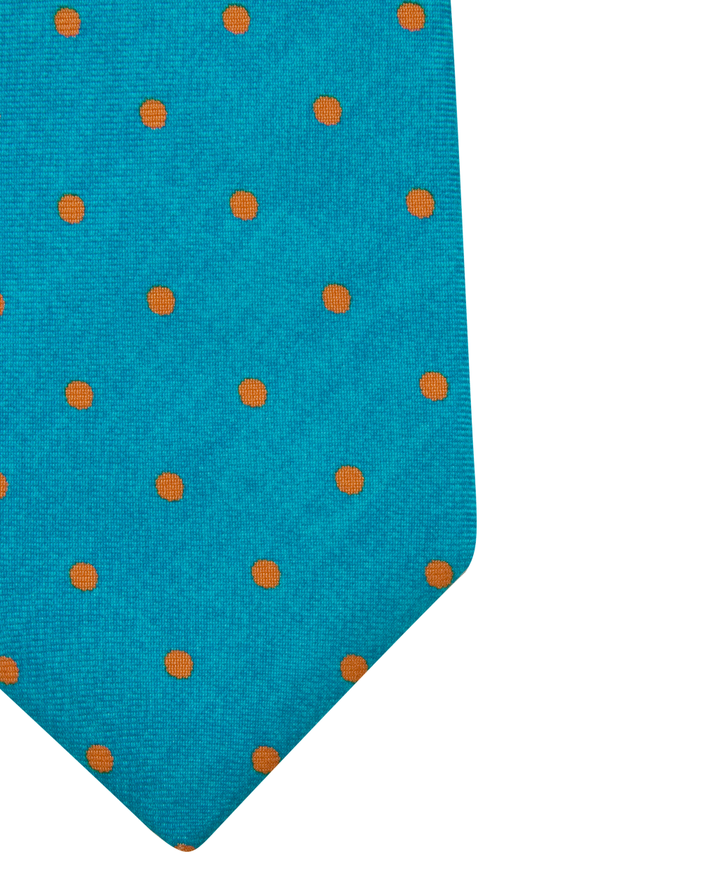 Aqua and Orange Dotted Tie