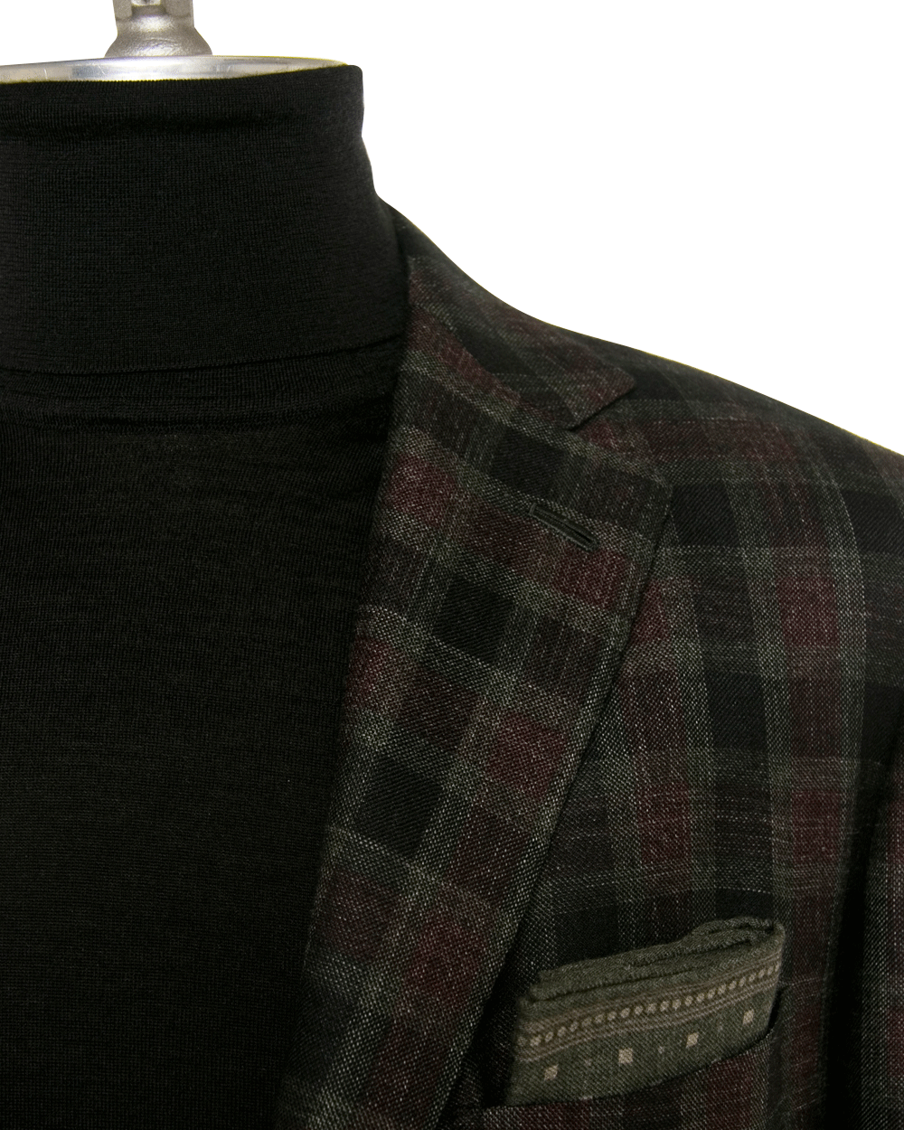 Olive and Berry Plaid Cashmere Sportcoat