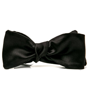 Black Satin Self-Tie Bow Tie