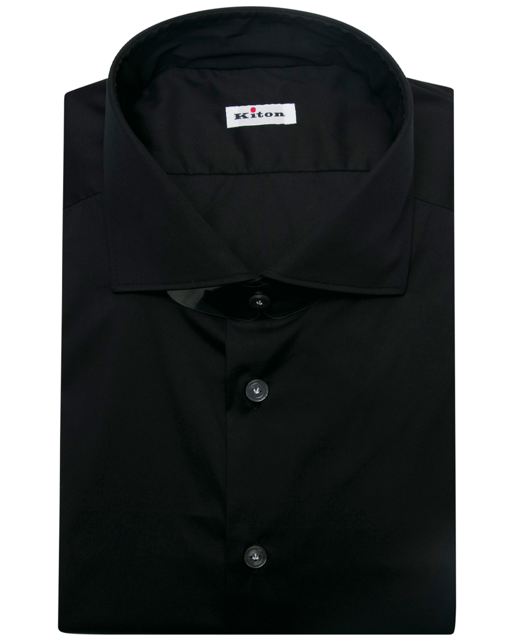 Black Stretch Solid Dress Shirt