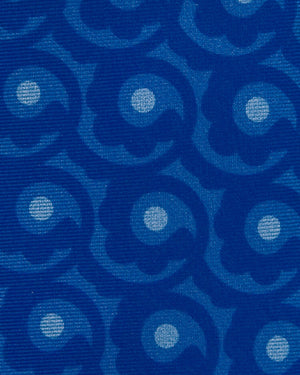 Blue Geometric Floral Tie