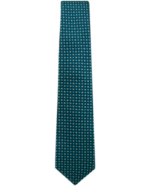 Blue and Aqua Squares Tie