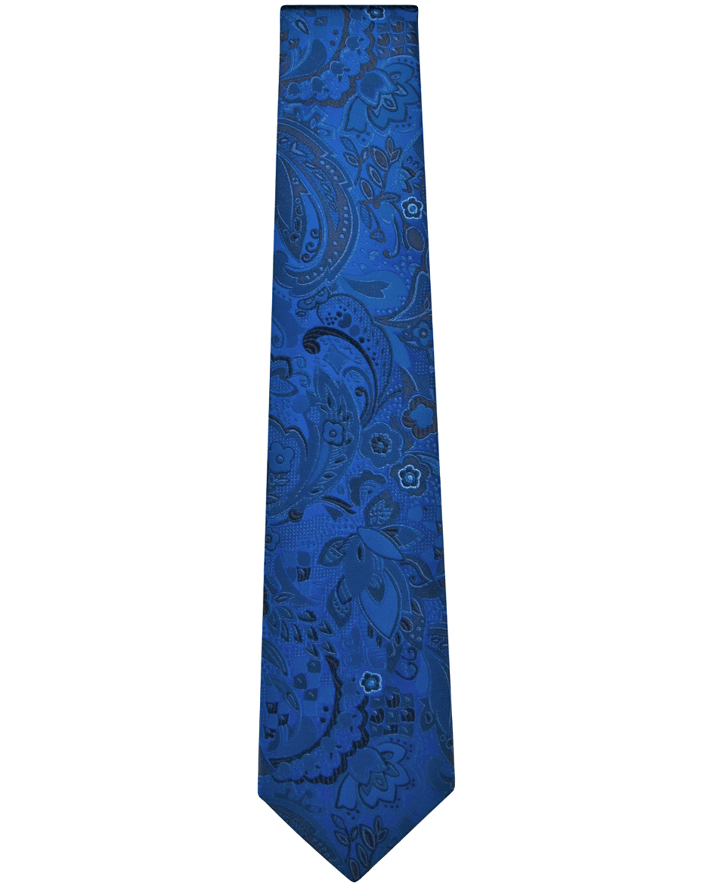 Blue and Bright Blue Paisley Tie