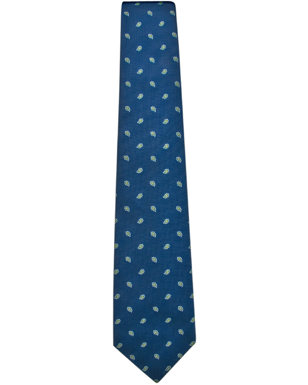 Blue and Lime Small Paisley Tie