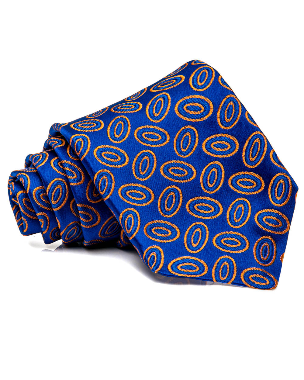 Blue and Orange Abstract Tie