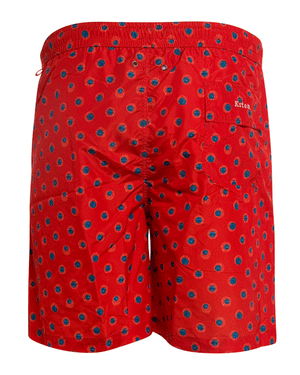 Blue and Red Dotted Swim Trunk