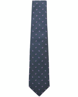Blue and Red Small Paisley Tie
