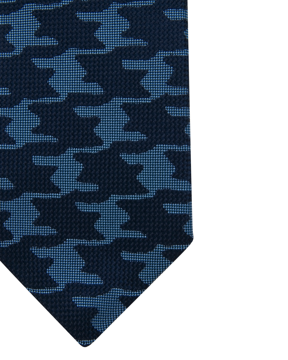 Blue and Royal Macro Houndstooth Tie