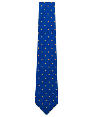 Blue and Yellow Dotted Tie