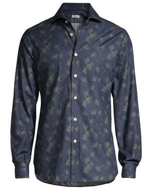 Blue and Yellow Floral Shirt