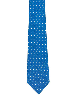 Bright Blue with White Dots Tie
