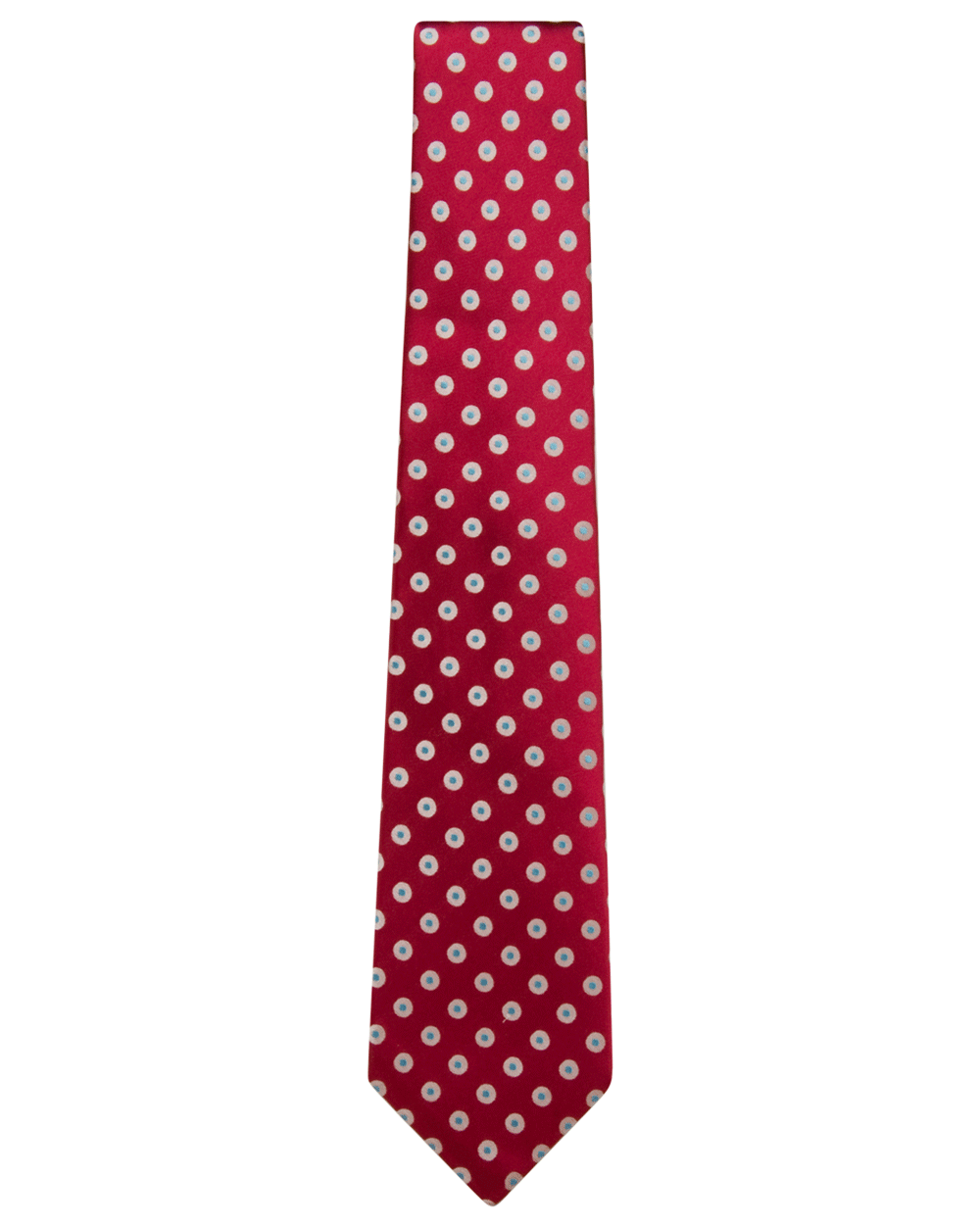 Burgundy and Silver Dotted Tie