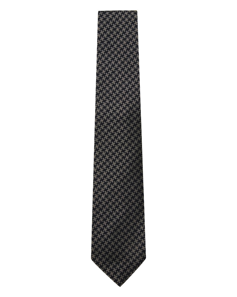 Charcoal Mini Houndstooth Tie