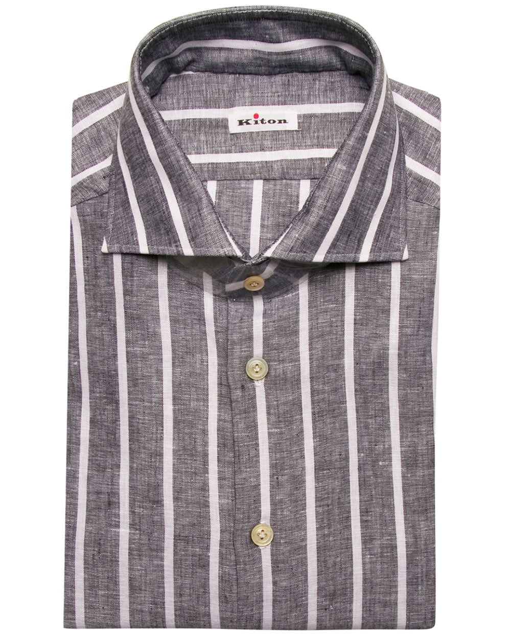 Charcoal and White Stripe Sport Shirt