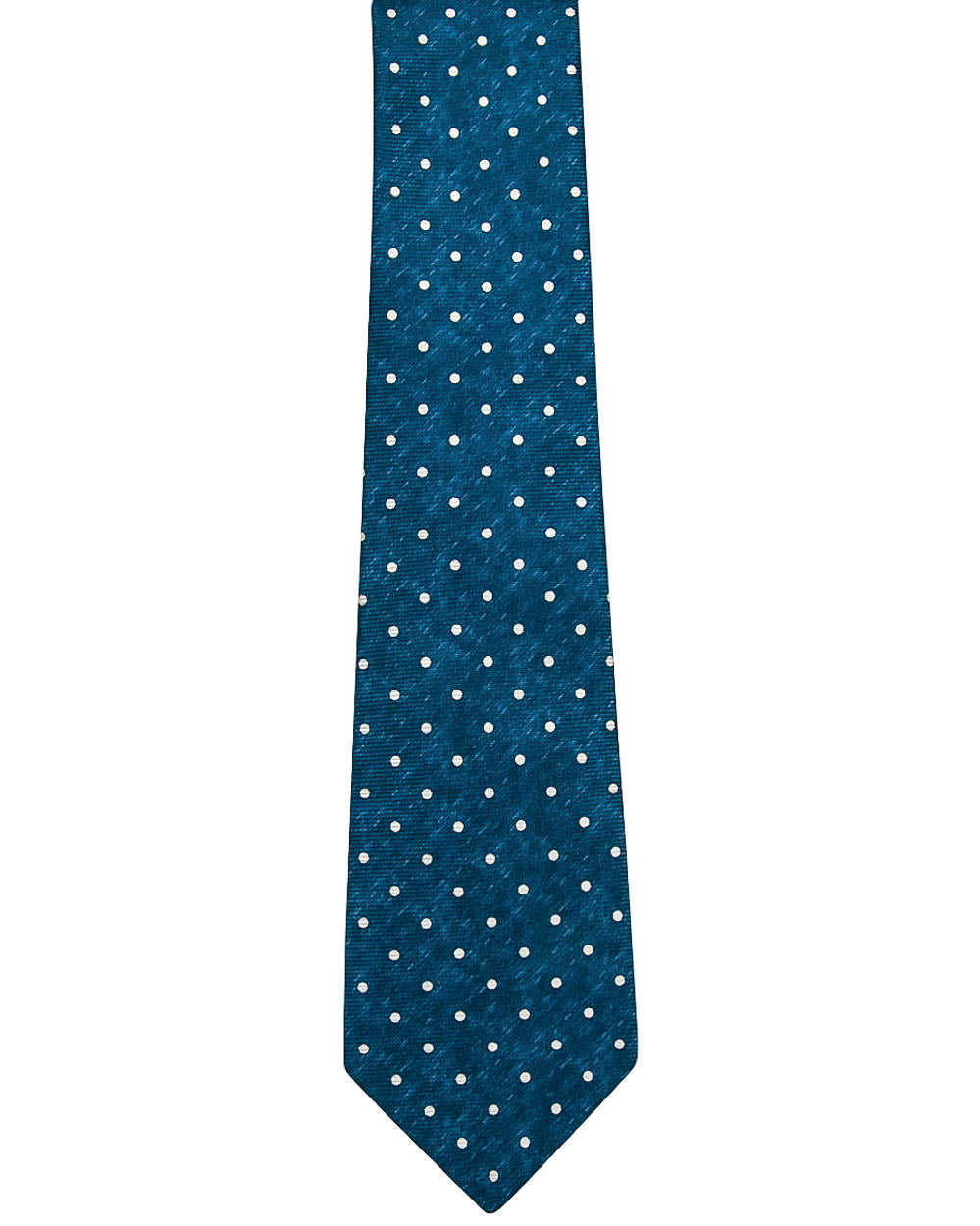 Denim and White Dotted Tie