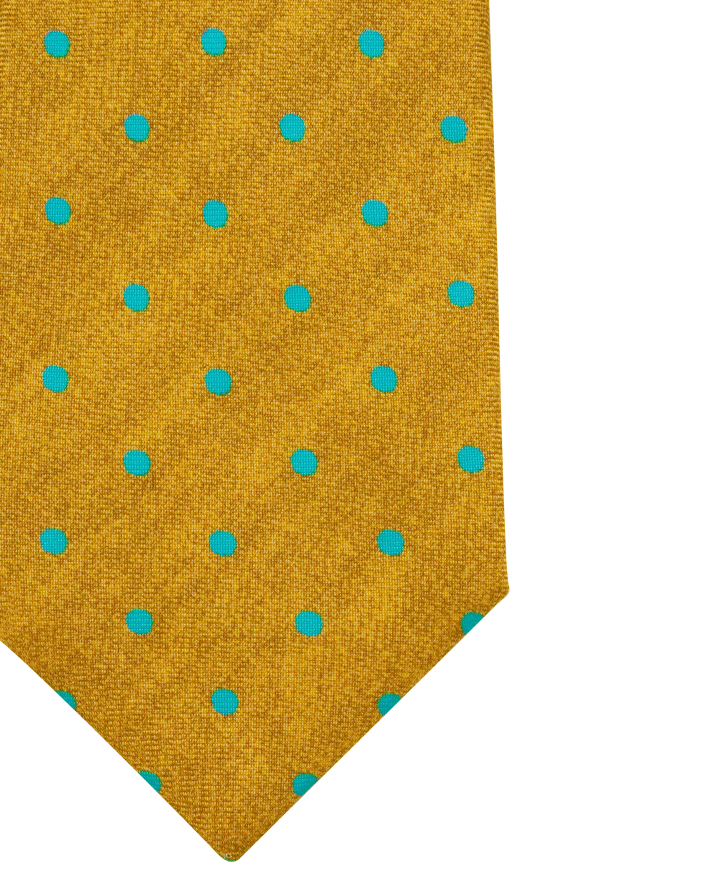 Gold and Aqua Dotted Tie