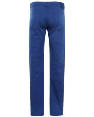 High Blue Cotton Blend Slim Fit Chino Pant
