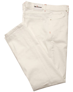 5 Pocket Denim Pant in Icy White